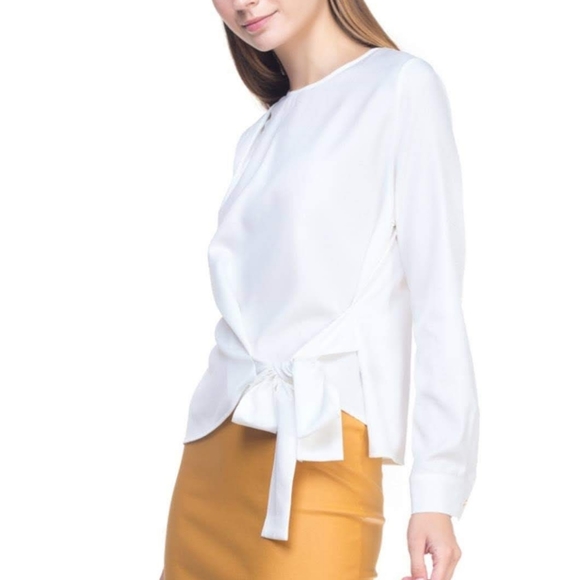 Front Ribbon Tie Shirt - Picture 2 of 4